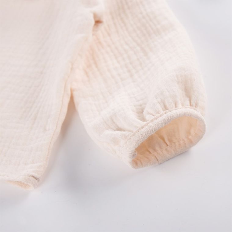 Bluzka dziewczęca z długim rękawem, ecru, Eevi