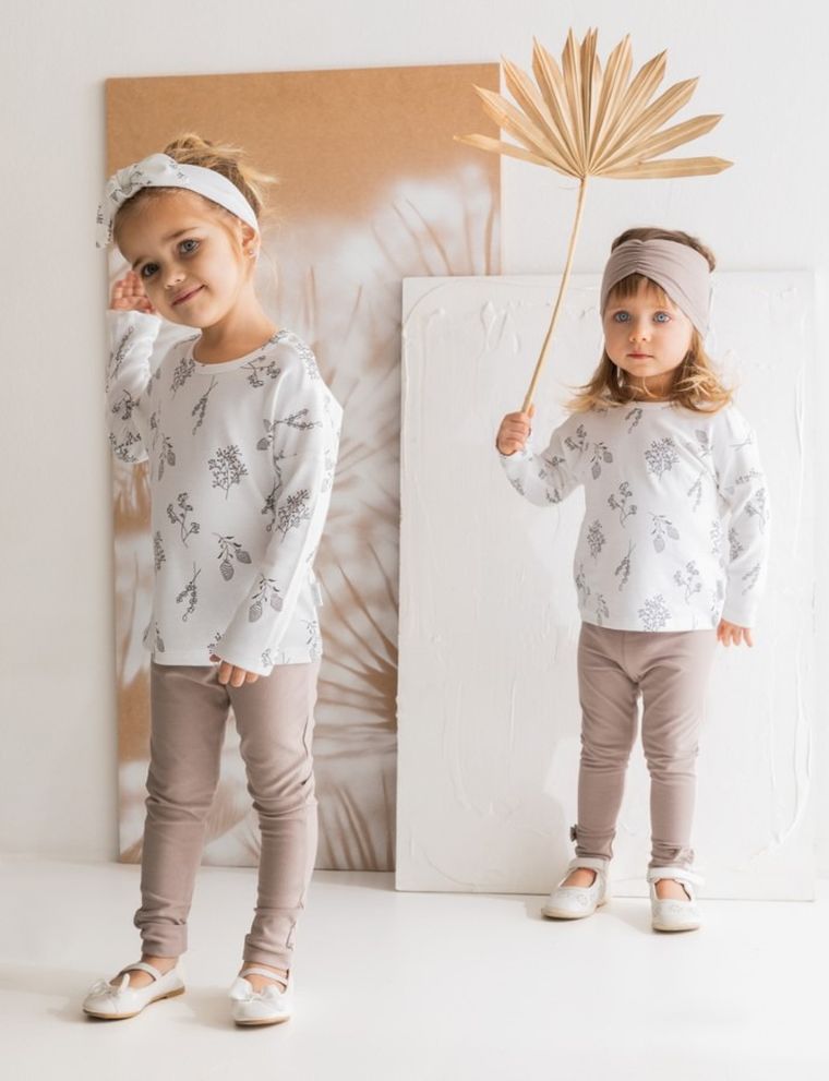 Bluzka dziewczęca z długim rękawem, ecru, Nicol