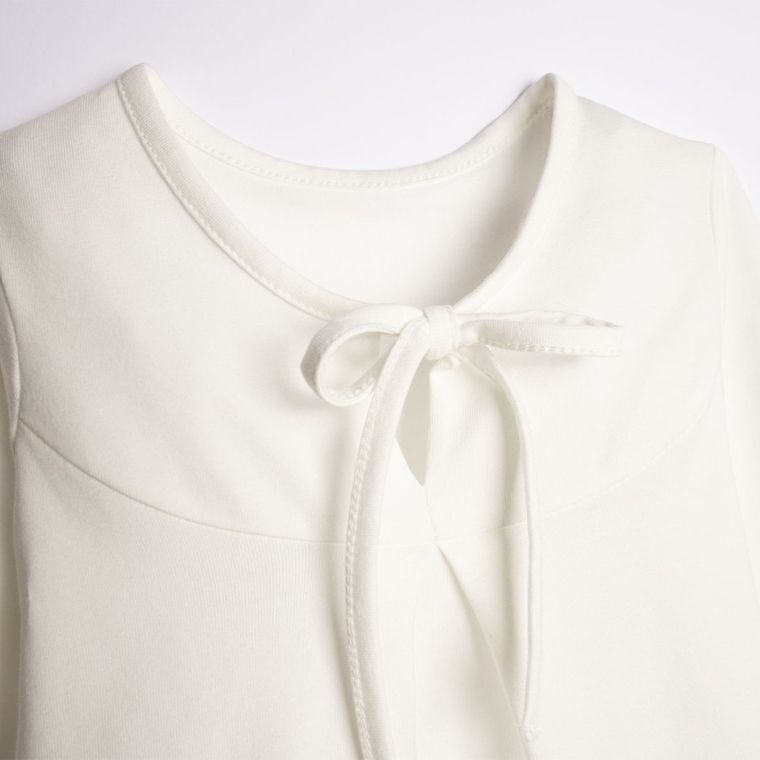 Bluzka dziewczęca z długim rękawem, ecru, Nicol