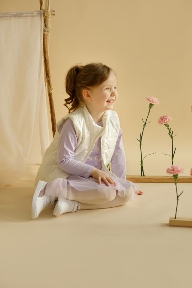 Bluzka dziewczęca z długim rękawem, fioletowa, Pinokio