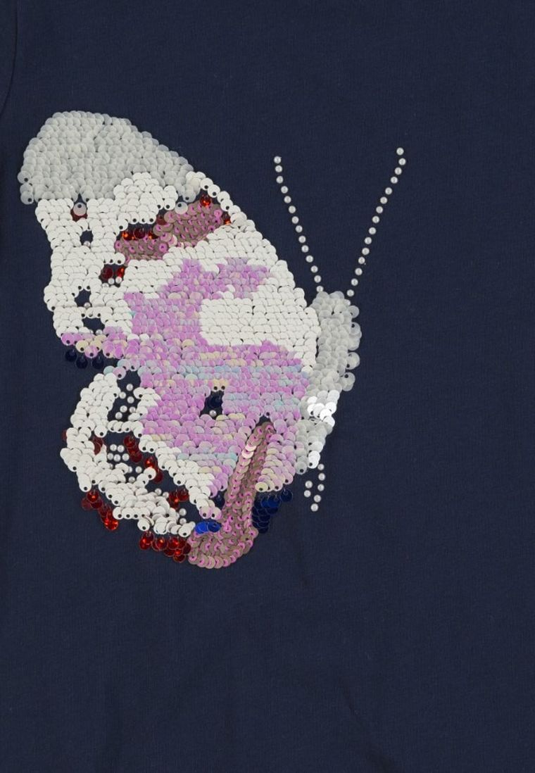 Bluzka dziewczęca z długim rękawem, granatowa, Tom Tailor