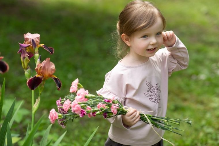Bluzka dziewczęca z długim rękawem, jasnoróżowa, Pinokio