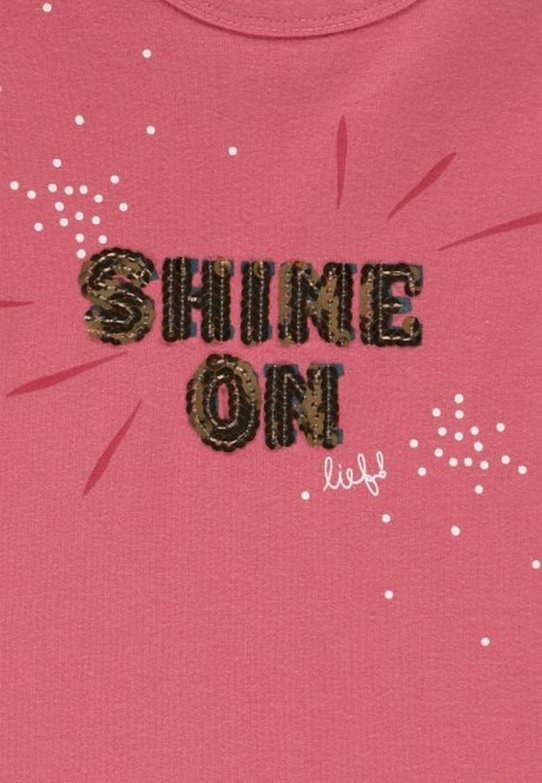 Bluzka dziewczęca z długim rękawem, różowa, Shine on, Lief