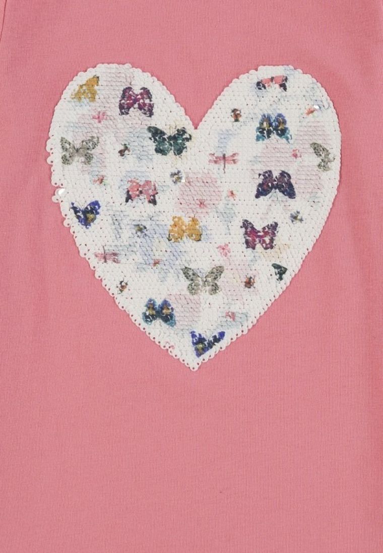 Bluzka dziewczęca z długim rękawem, różowa, Tom Tailor