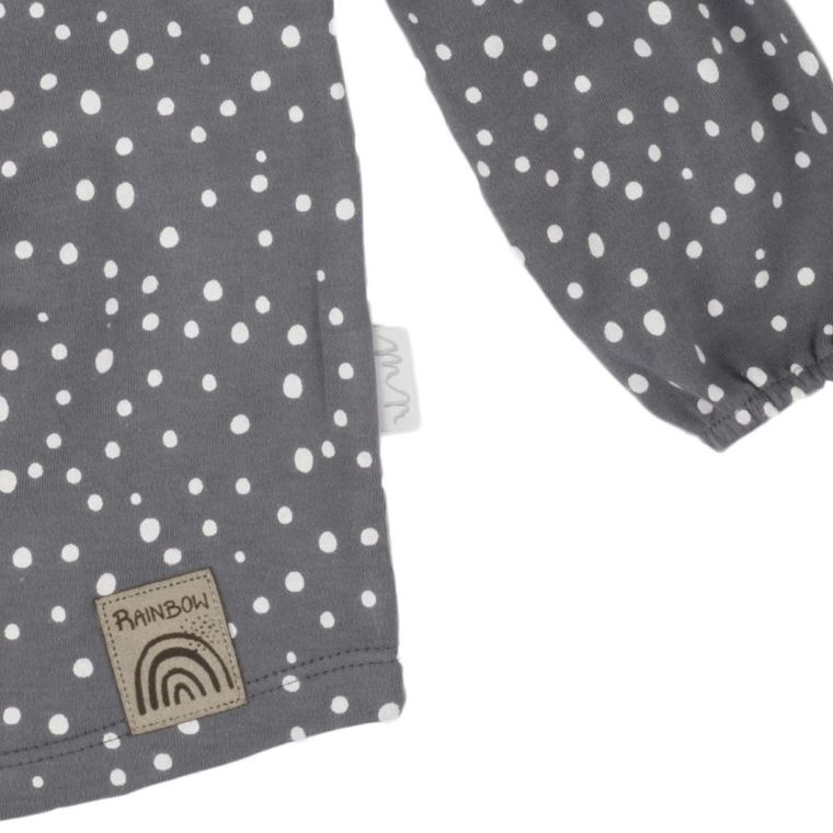 Bluzka dziewczęca z długim rękawem, szara, Nicol