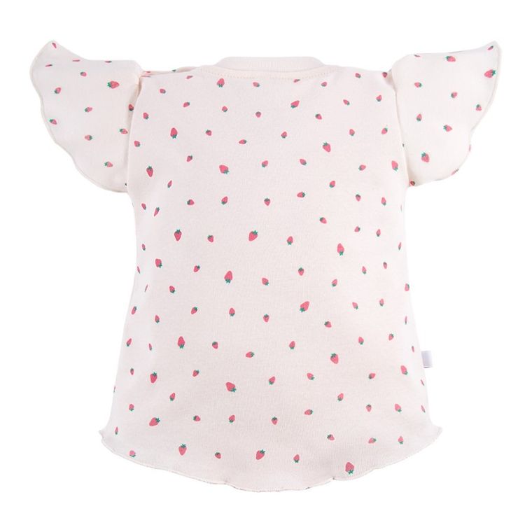 Bluzka dziewczęca z krótkim rękawem, ecru, Eevi