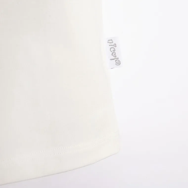 Bluzka dziewczęca z krótkim rękawem, ecru, Nicol