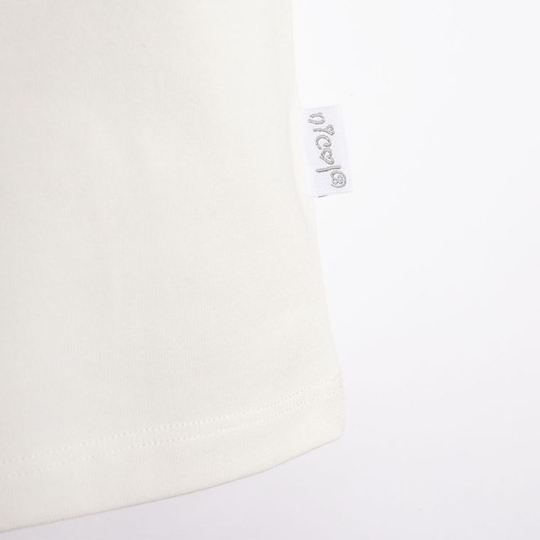 Bluzka dziewczęca z krótkim rękawem, ecru, Nicol