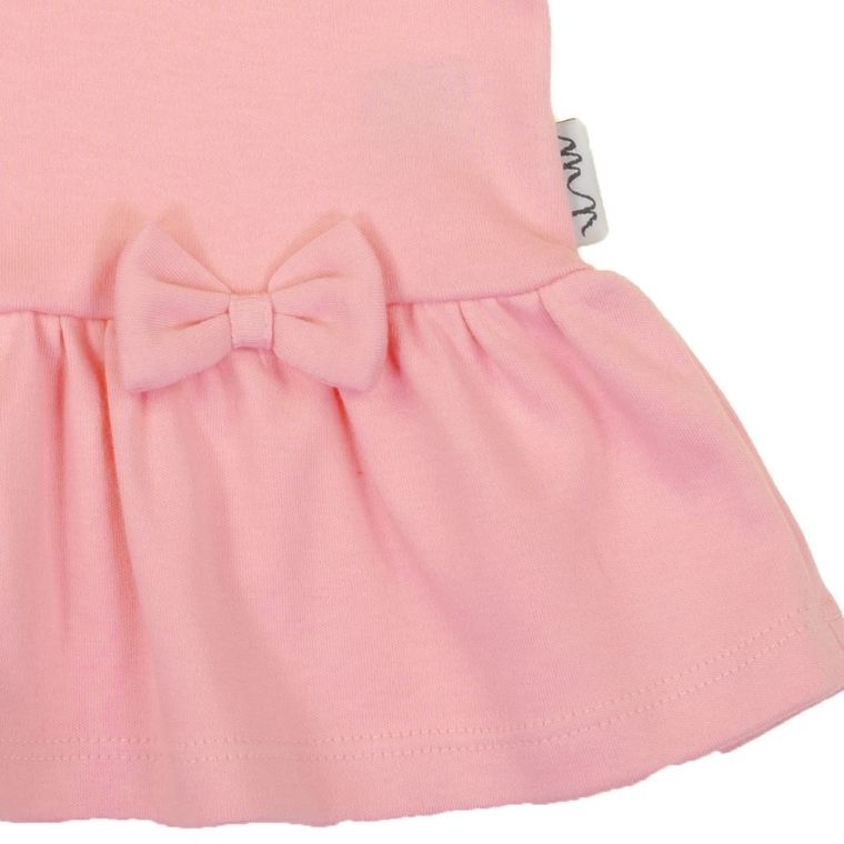 Bluzka dziewczęca z krótkim rękawem, różowa, Nicol