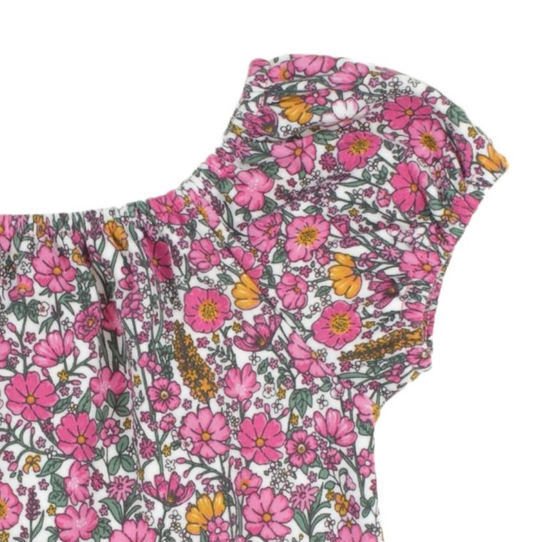 Bluzka dziewczęca z krótkim rękawem, różowa, Nicol