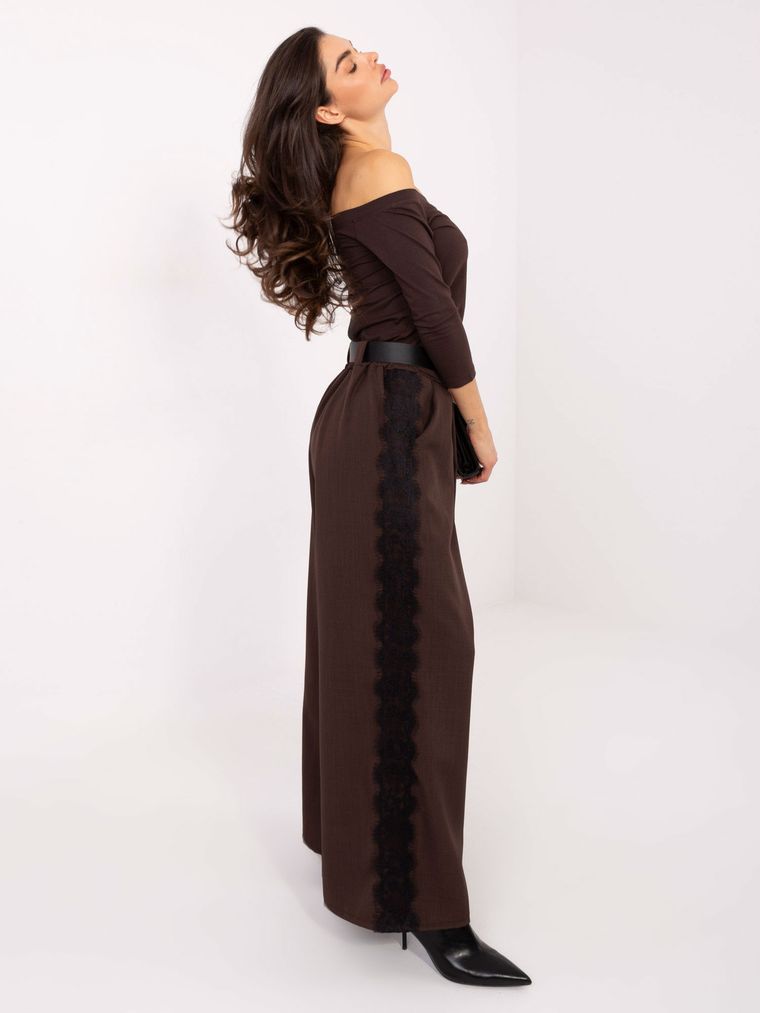 Bluzka hiszpanka, brązowa, Basic Feel Good