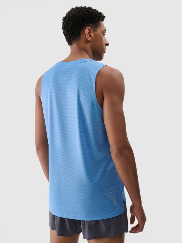 Bluzka męska bez rękawów, niebieska, 4F