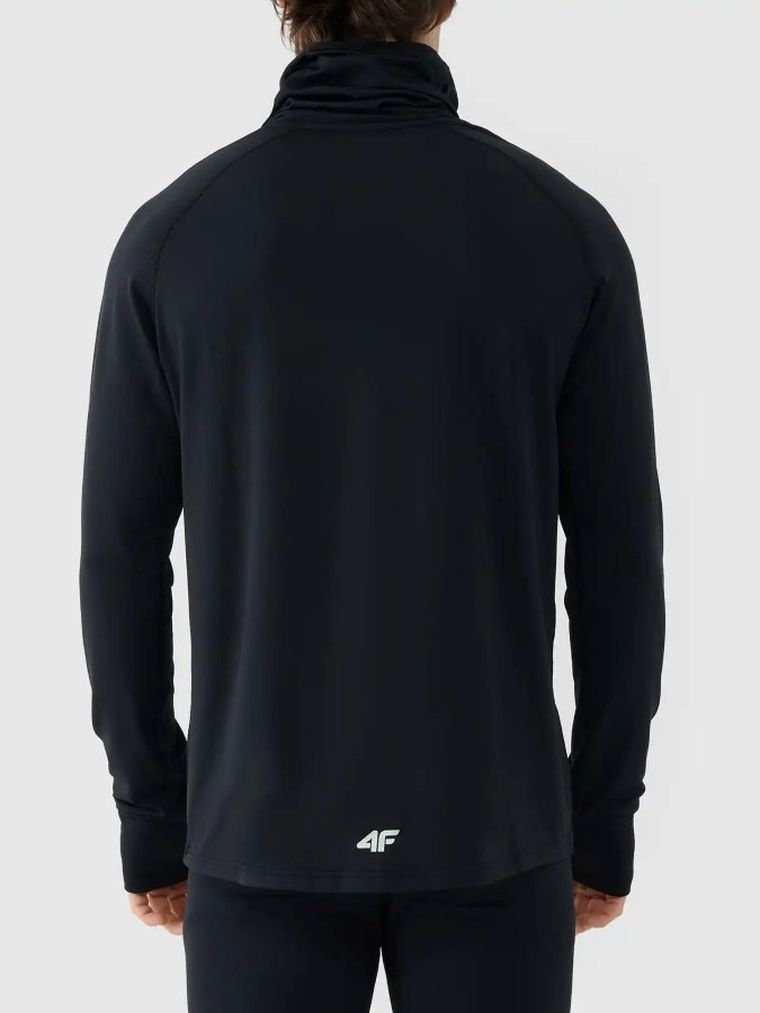 Bluzka termoaktywna męska z długim rękawem, czarna, 4F