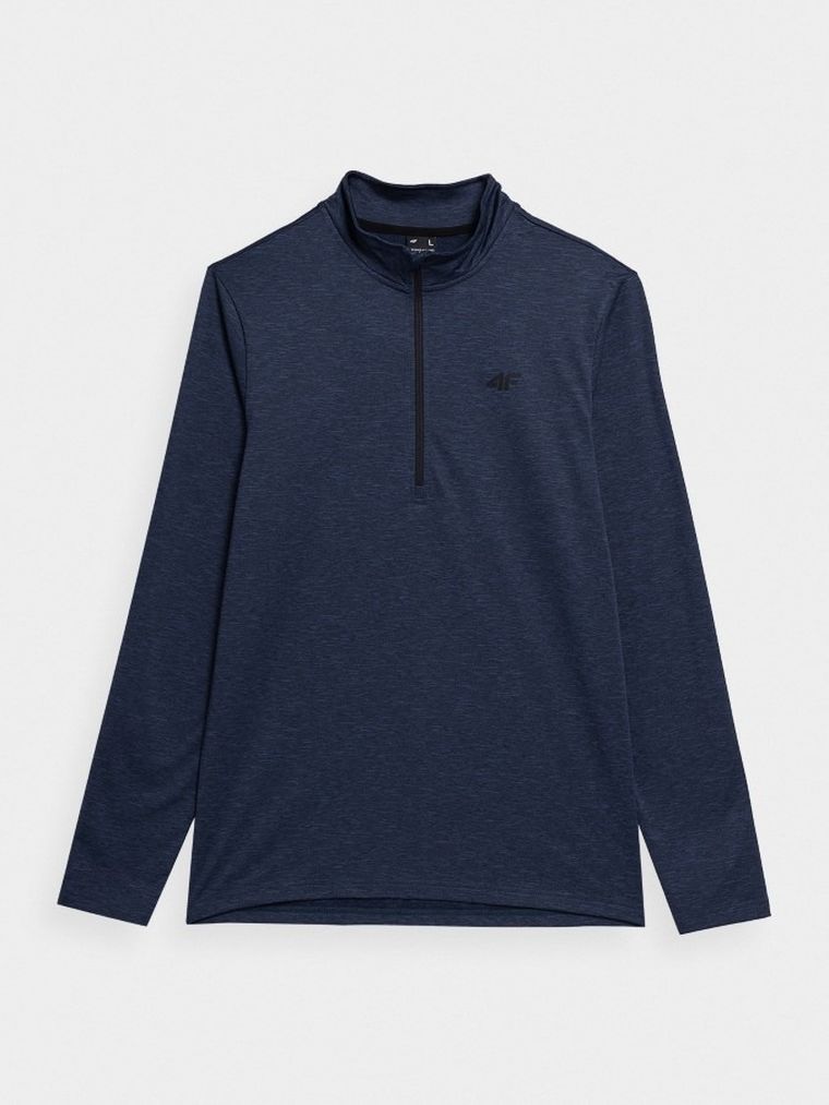 Bluzka termoaktywna męska z długim rękawem, niebieska, 4F