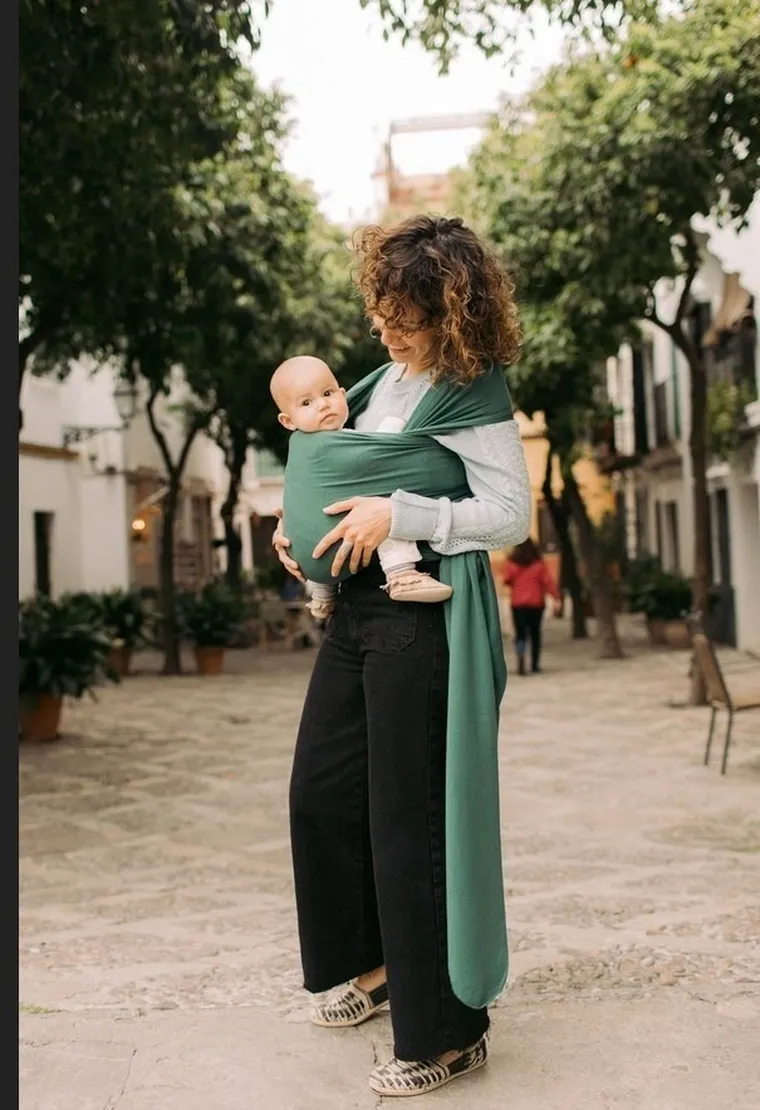 Boba, Organic, chusta do noszenia dziecka, butelkowa zieleń