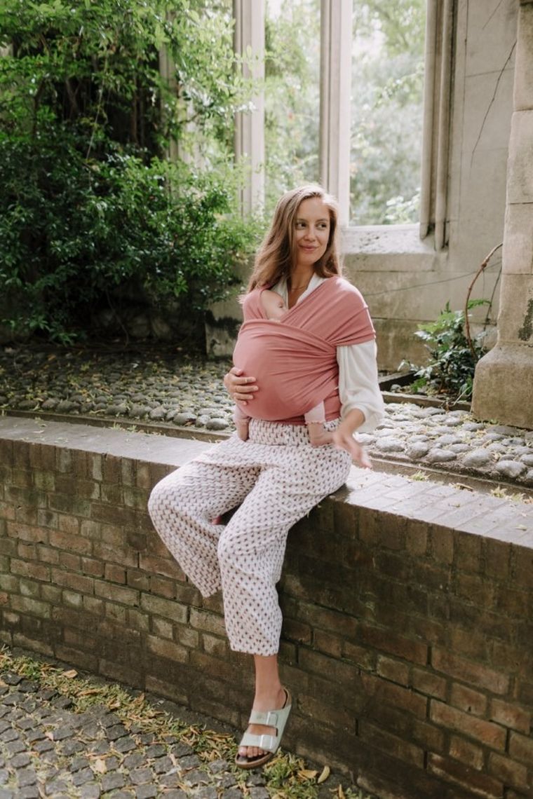 Boba, Wrap, chusta do noszenia dziecka, brudny róż