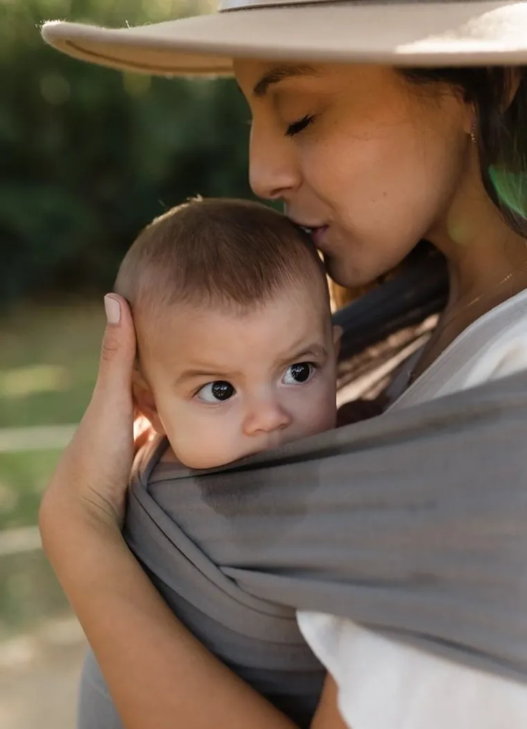 Boba, Wrap, chusta do noszenia dziecka, ciemnoszara