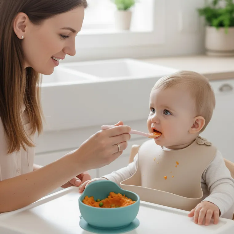 Bocioland, łyżeczka silikonowa, różowa