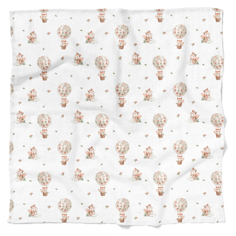 Bocioland, Wiewiórki, pieluszka bambusowa, 110-110 cm