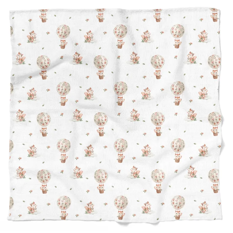 Bocioland, Wiewiórki, pieluszka bambusowa, 75-75 cm