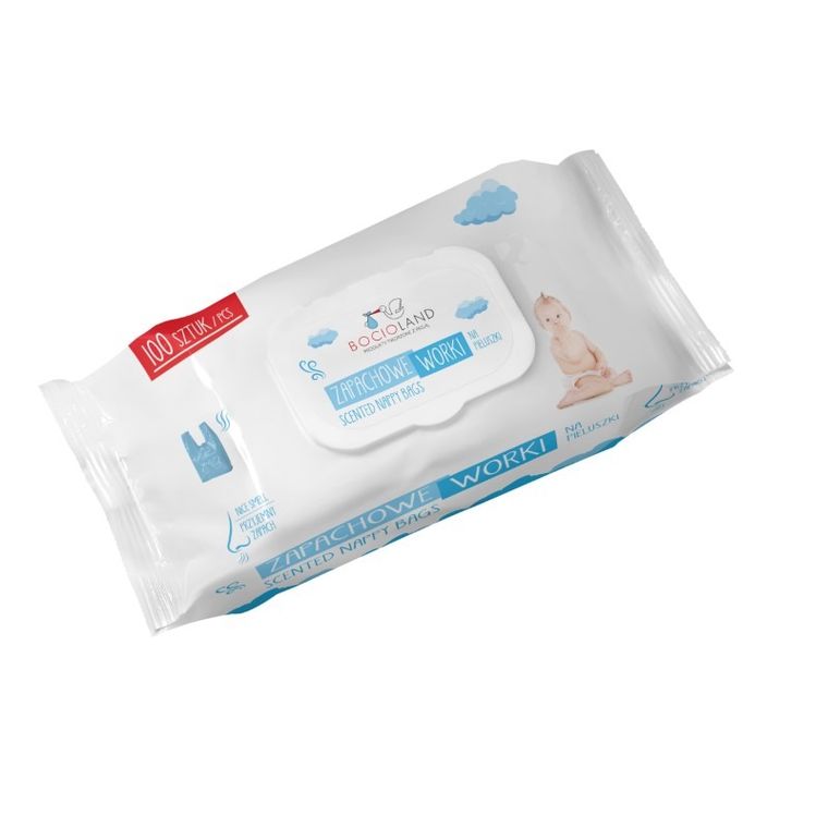Bocioland, zapachowe worki na zużyte pieluchy, 100 szt.