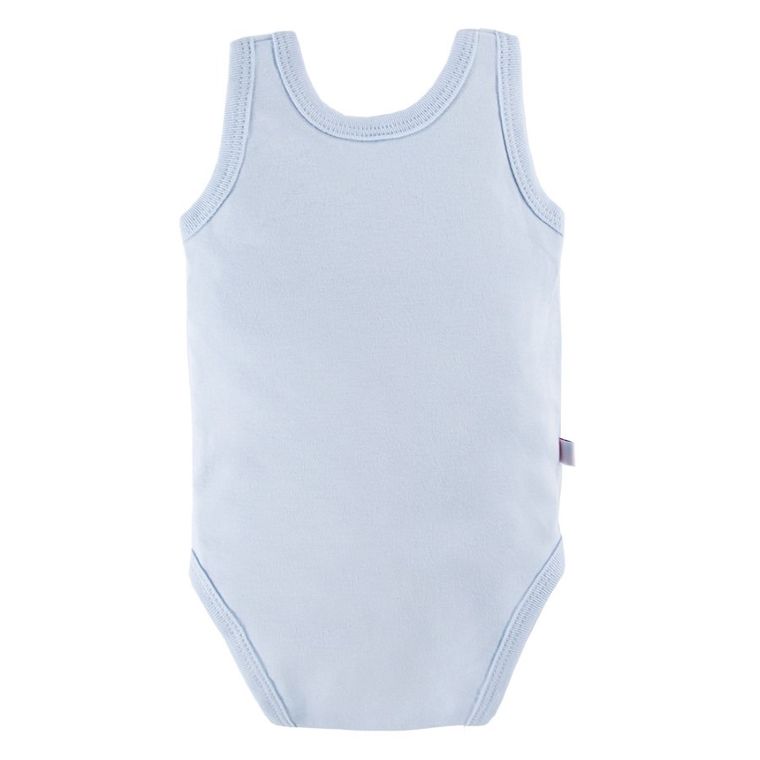 Body chłopięce bez rękawów, niebieskie, słonik, Eevi