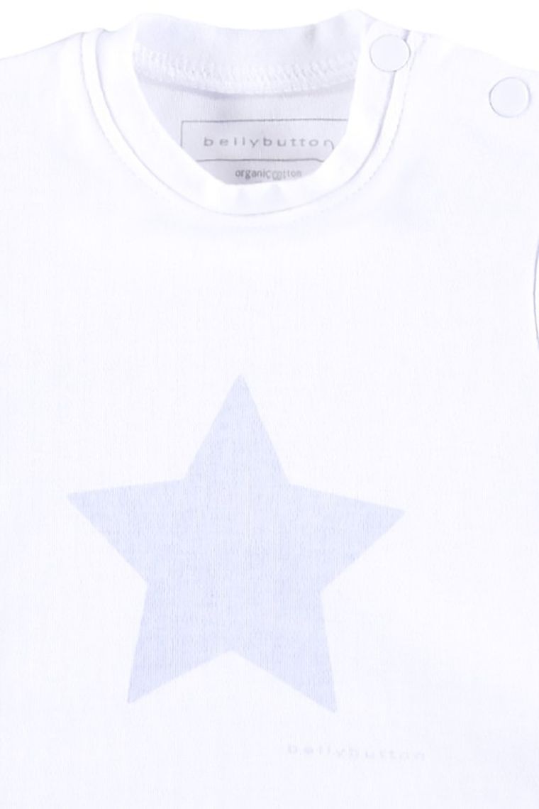 Body chłopięce z długim rękawem, bawełna organiczna, białe, Bellybutton