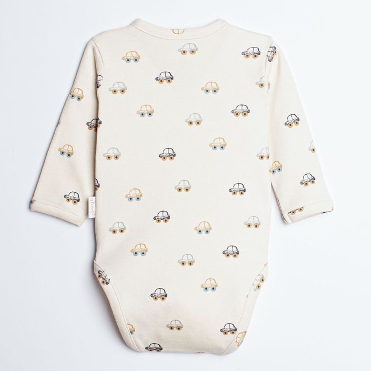 Body chłopięce z długim rękawem, beżowe, Nicol