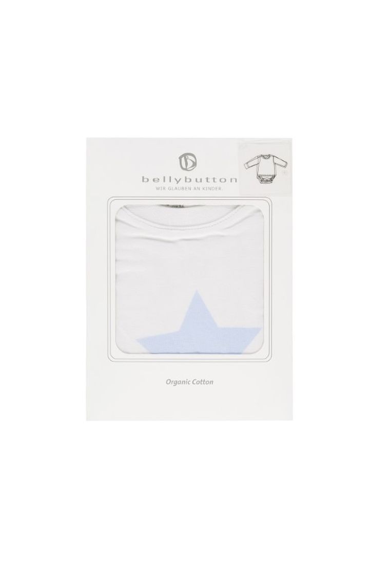 Body chłopięce z długim rękawem, białe, gwiazdka, Bellybutton