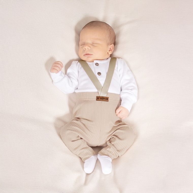 Body chłopięce z długim rękawem, białe, Nicol