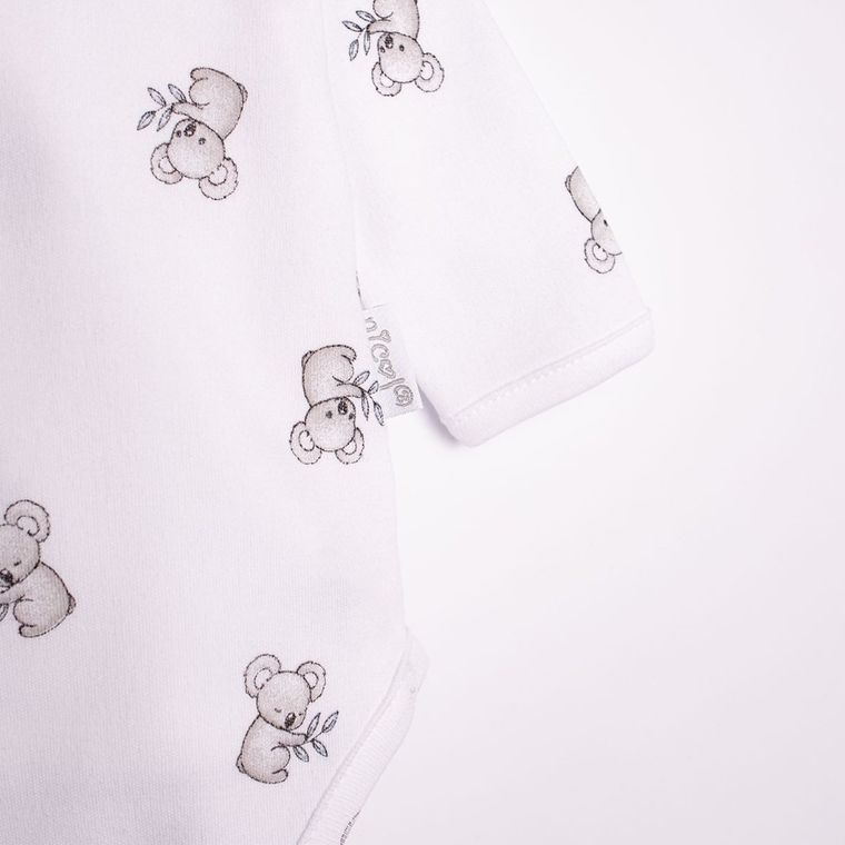 Body chłopięce z długim rękawem, białe, Nicol