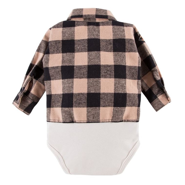 Body chłopięce z długim rękawem, brązowe, Jump, Eevi