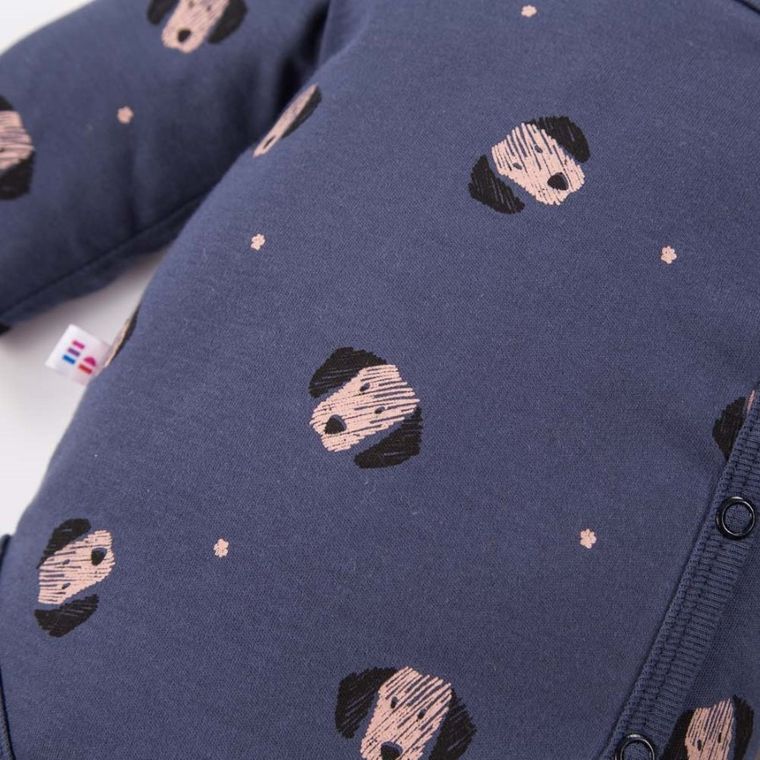 Body chłopięce z długim rękawem, granatowe, Eevi