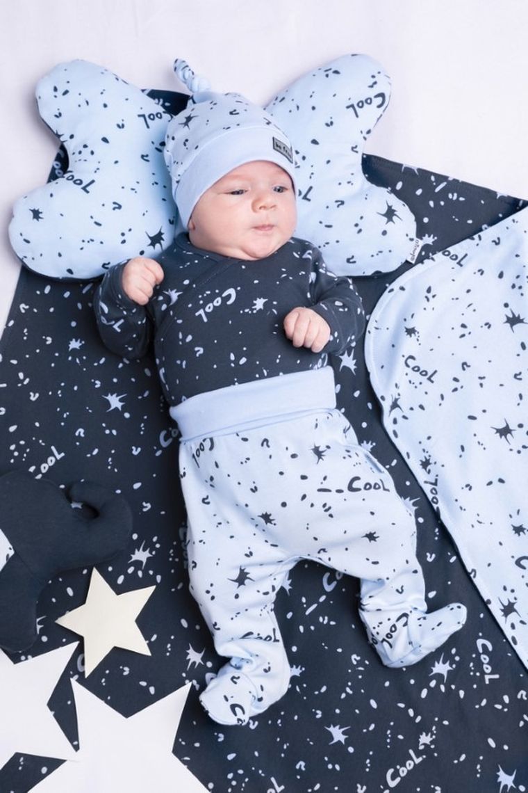 Body chłopięce z długim rękawem, granatowe, Nicol