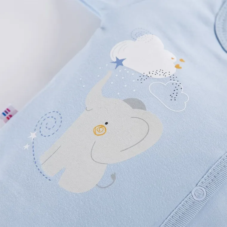 Body chłopięce z długim rękawem, niebieskie, Eevi