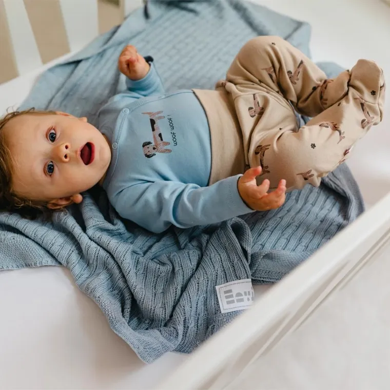 Body chłopięce z długim rękawem, niebieskie, Eevi