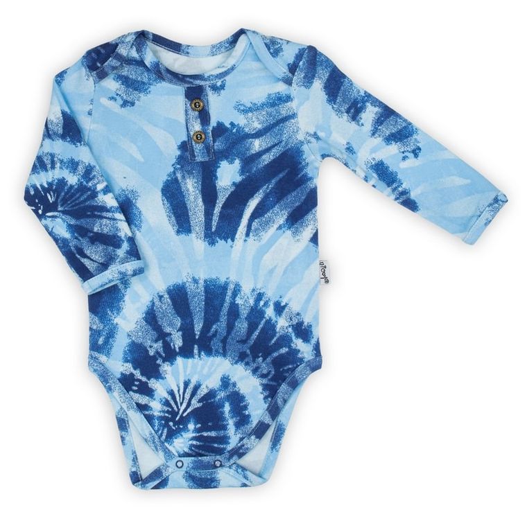 Body chłopięce z długim rękawem, niebieskie, Nicol