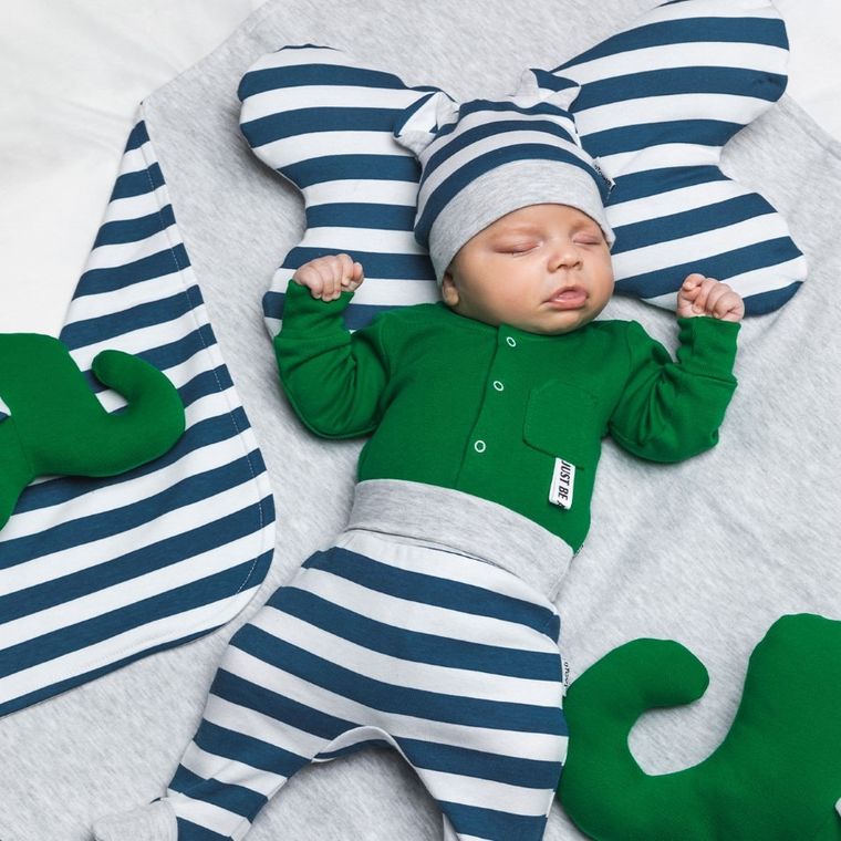 Body chłopięce z długim rękawem, zielone, Nicol