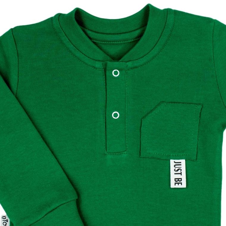 Body chłopięce z długim rękawem, zielone, Nicol