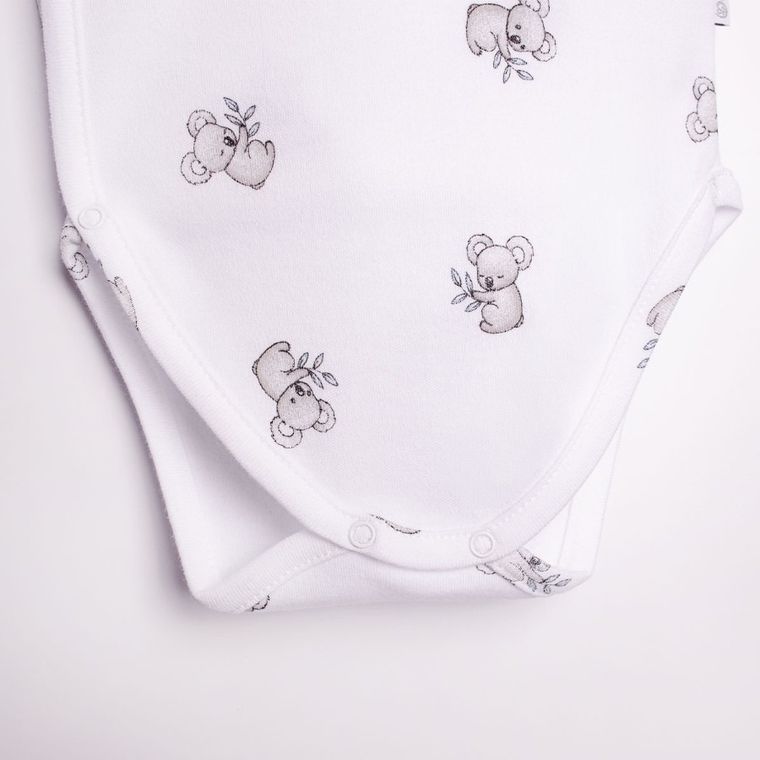 Body chłopięce z krótkim rękawem, białe, Nicol