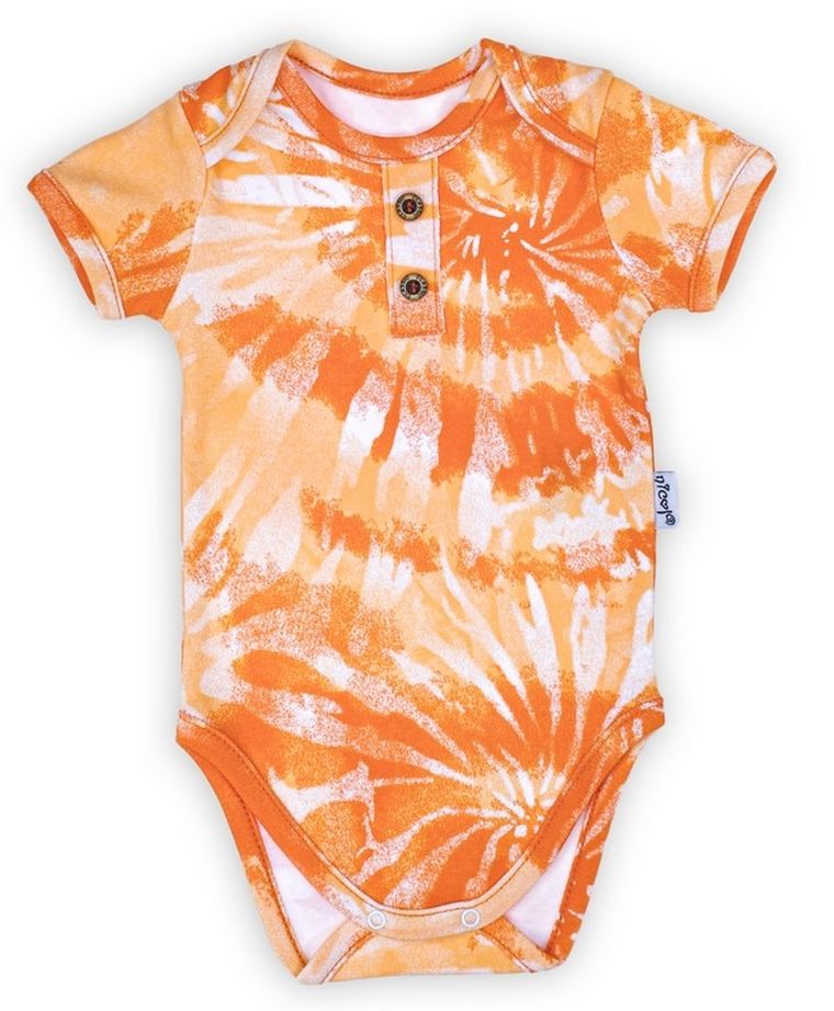 Body chłopięce z krótkim rękawem, pomarańczowe, Nicol
