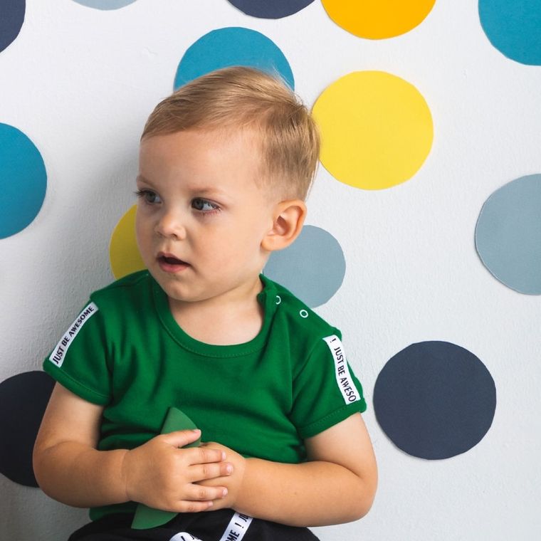 Body chłopięce z krótkim rękawem, zielone, Nicol