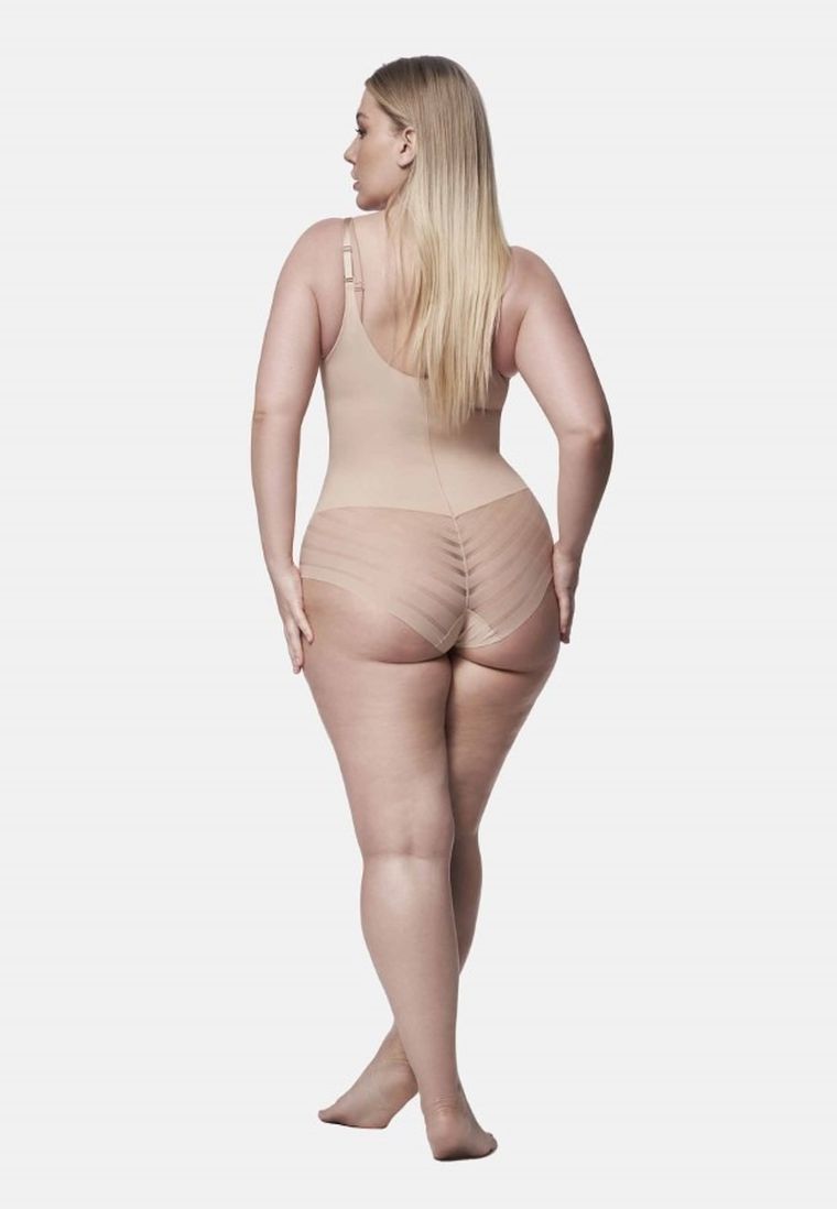 Body damskie na ramiączka, modelujące, beżowe, Julimex