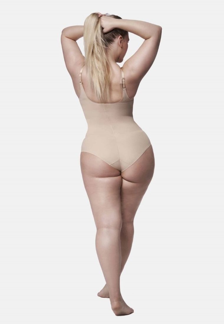 Body damskie na ramiączka, modelujące, beżowe, Julimex