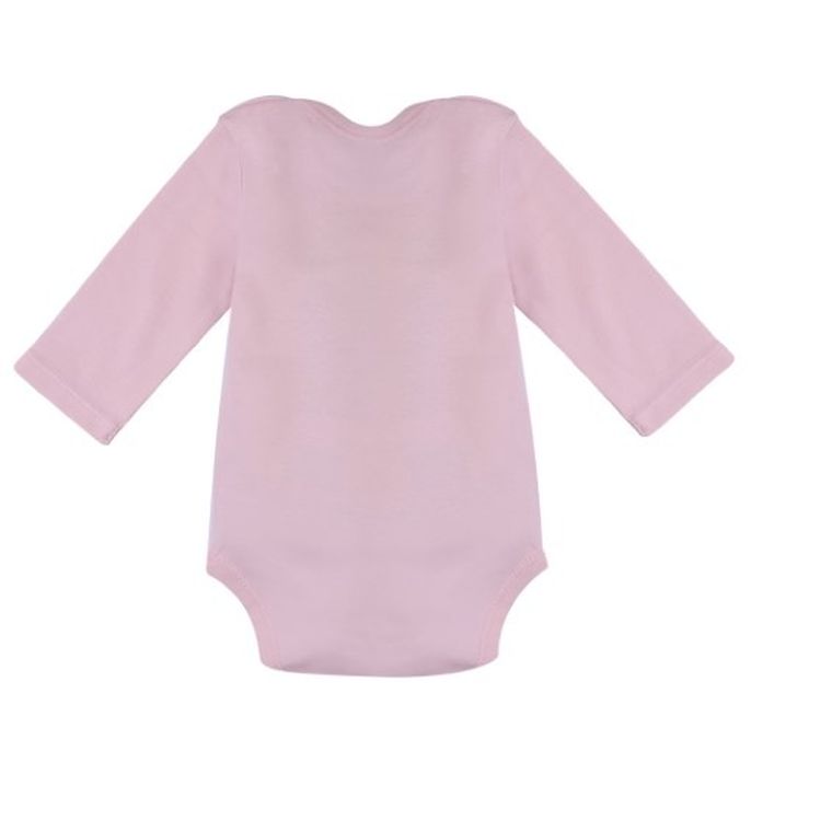 Body dziewczęce z długim rękawem, bawełna organiczna, białe, różowe, zestaw, 2 szt., Esprit