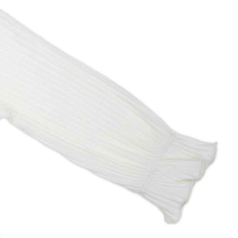 Body dziewczęce z długim rękawem, białe, Nicol