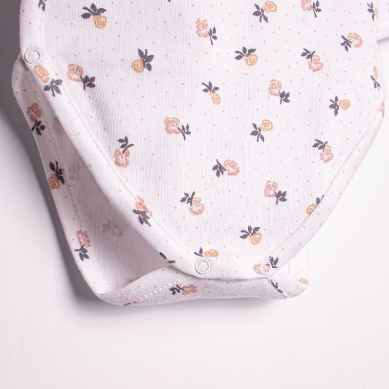 Body dziewczęce z długim rękawem, białe, Nicol