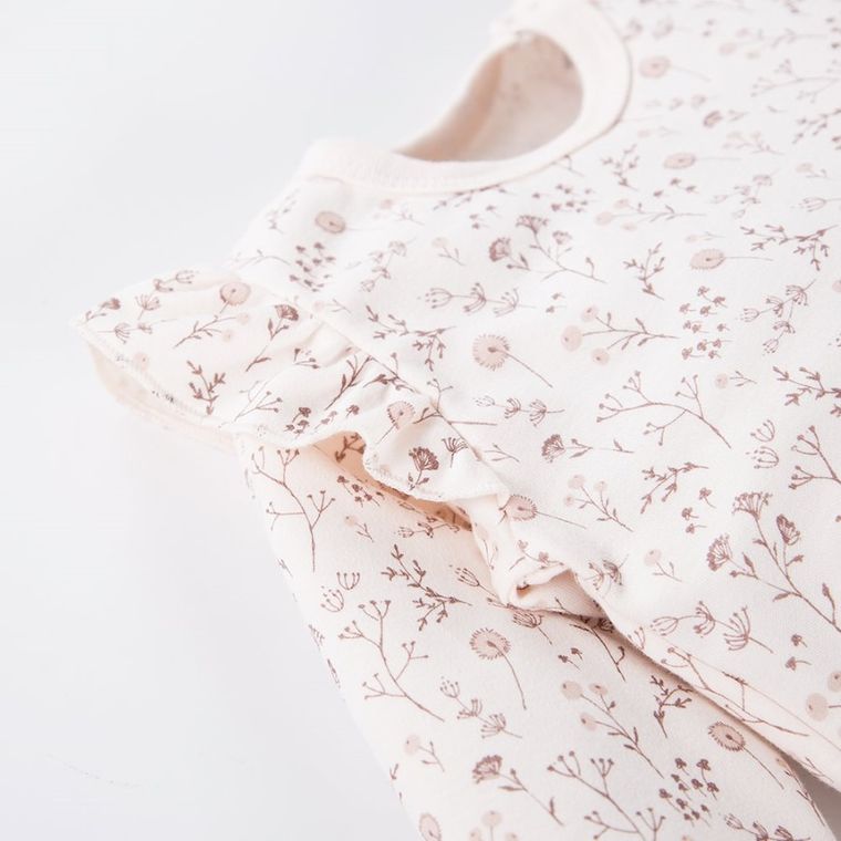 Body dziewczęce z długim rękawem, ecru, Bloom, Eevi