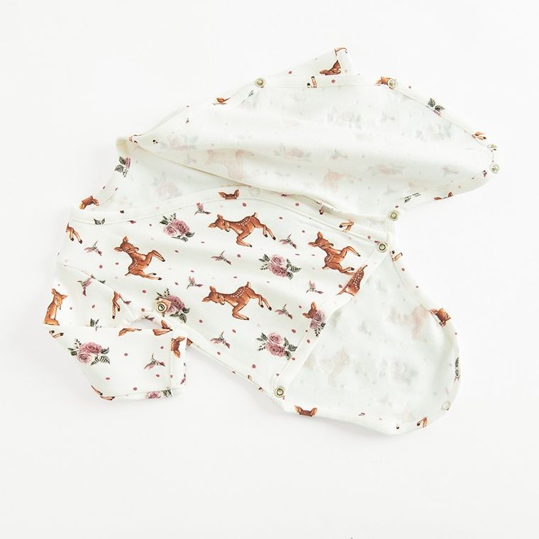 Body dziewczęce z długim rękawem, ecru, Nicol