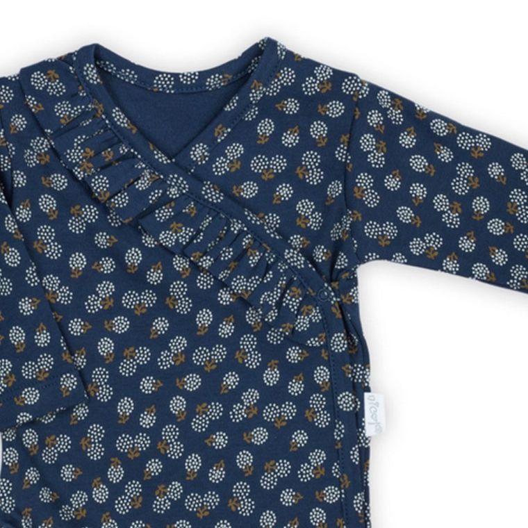 Body dziewczęce z długim rękawem, granatowe, Nicol